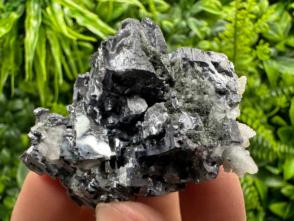 Skeletal Galena, Pyrite, Calcite Mineral Specimen, Bulgaria