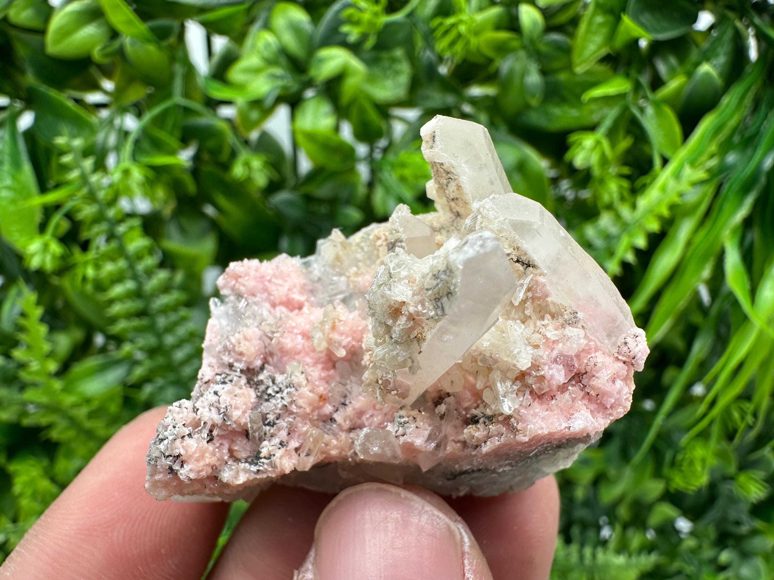 Pink Rhodochrosite Crystal: Starnica Mine, Bulgaria, Home Decor