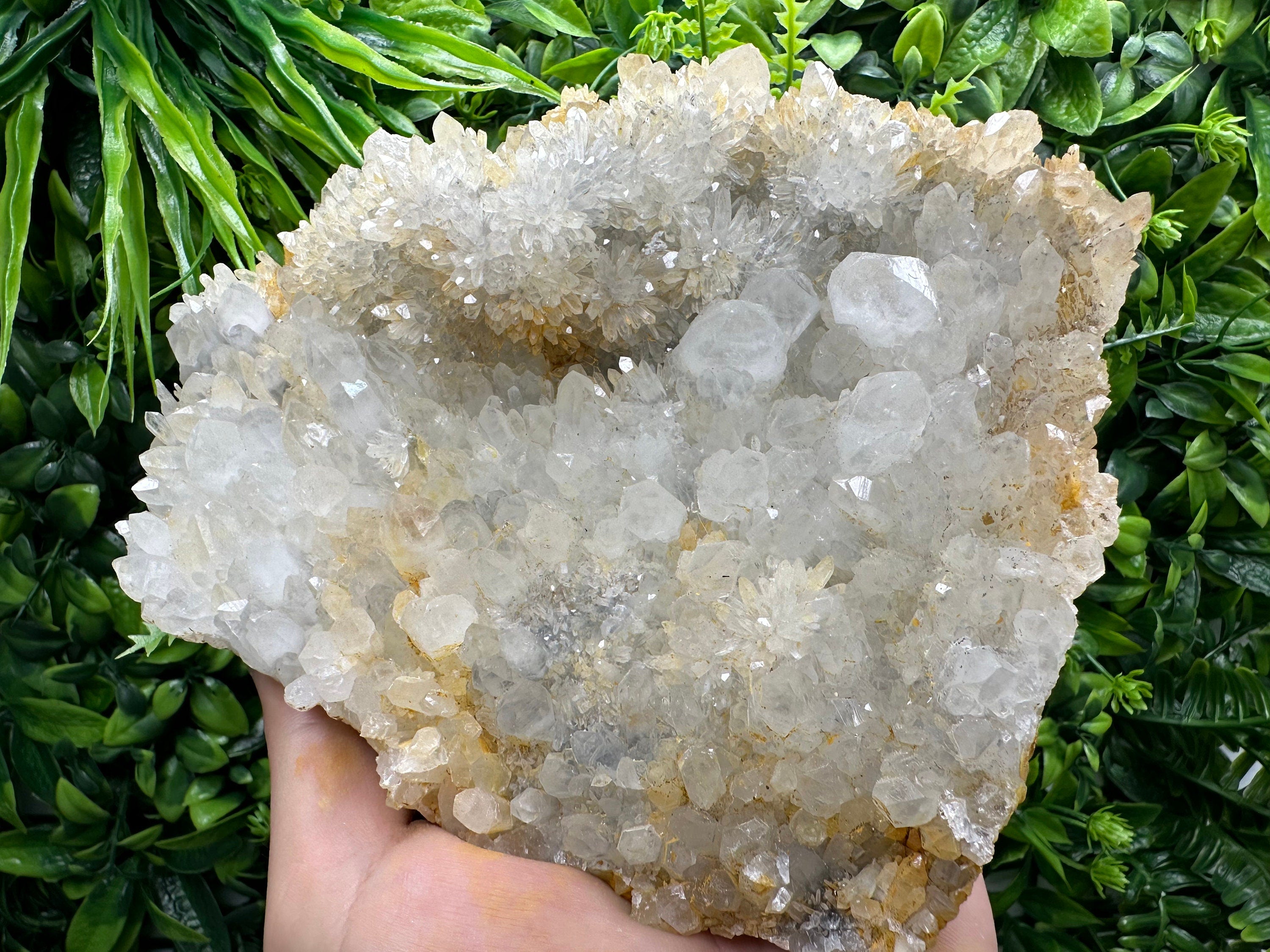 Limonite Quartz Cluster: Rare Mineral Specimen, Bulgaria