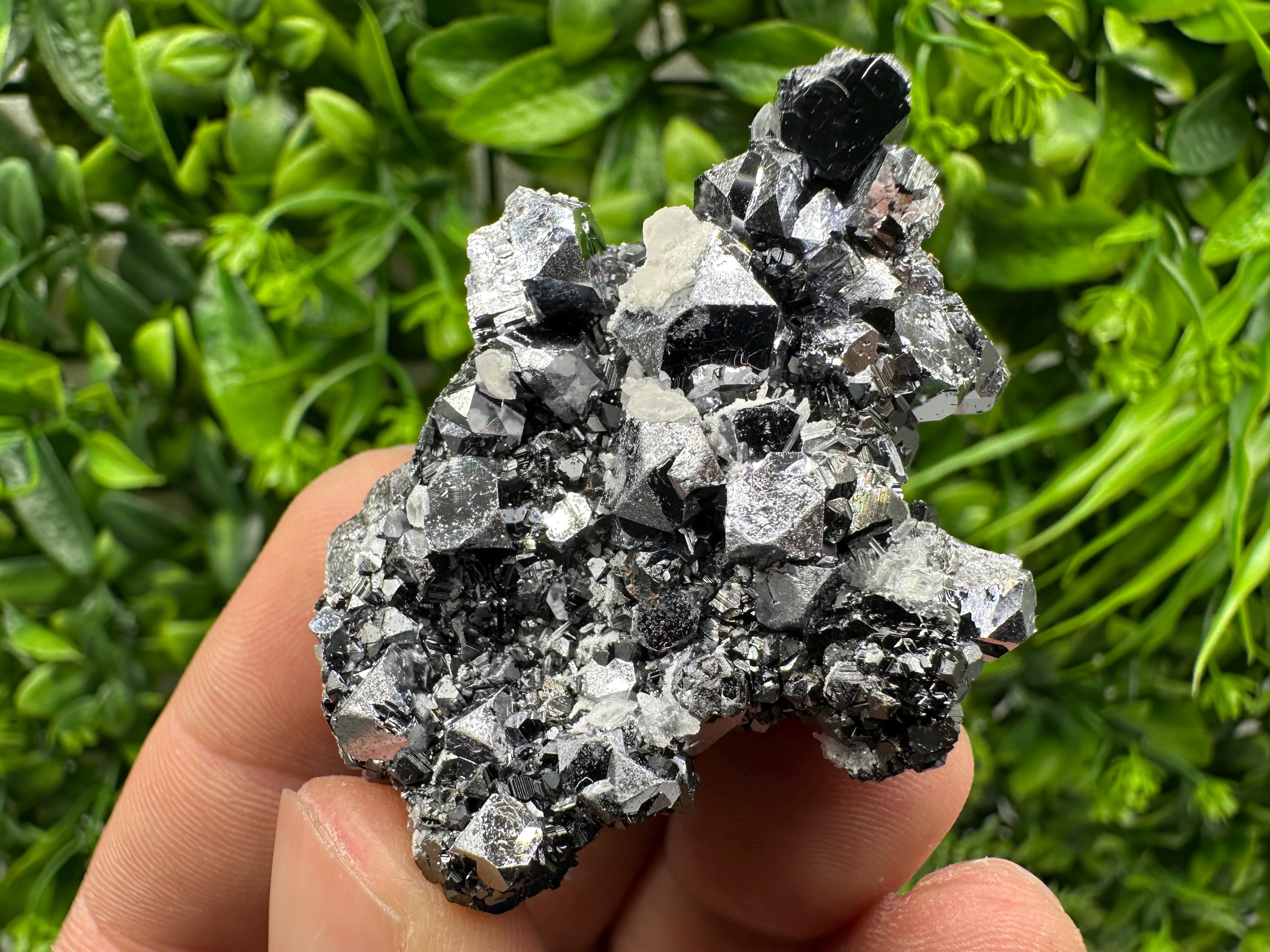 Galena Spinel with Quartz and Calcite, Borieva Mine Mineral Specimen