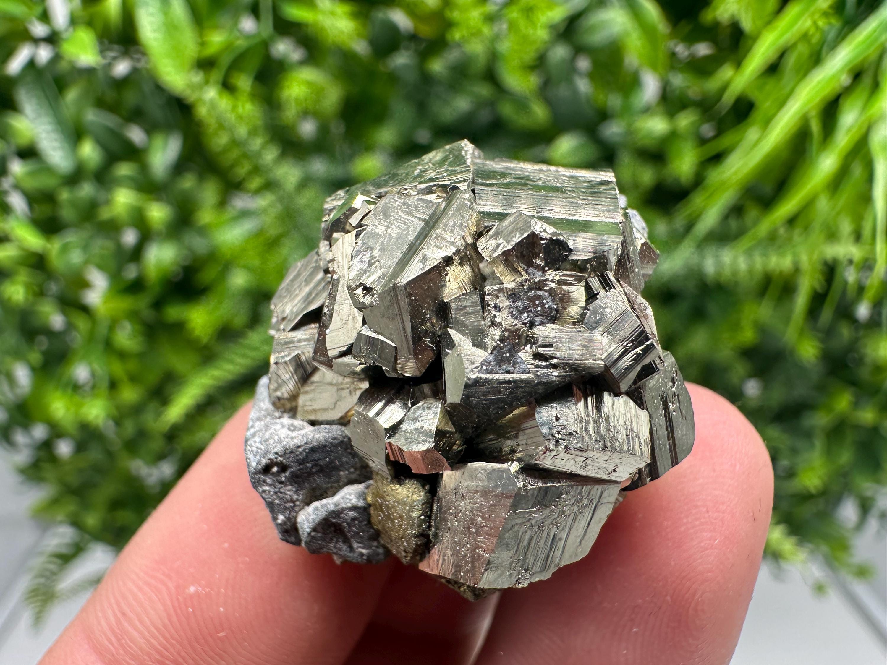 Pyrite on Sphalerite, Bulgaria Mineral Specimen, Home Decor Stone