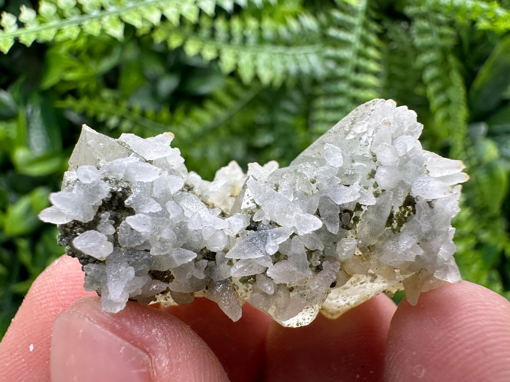 Transparent Quartz with Calcite, Djurcovo Laki Bulgaria Mineral Specimen