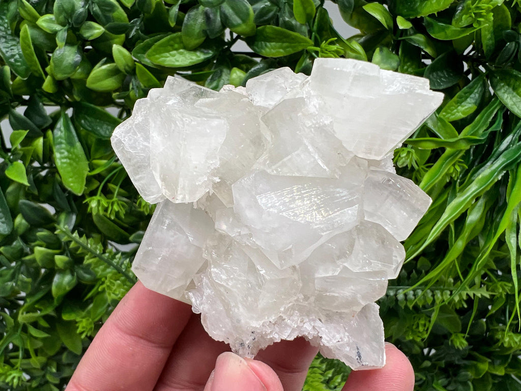 Transparent Apophyllite on Chalcedony, India Mineral Specimen