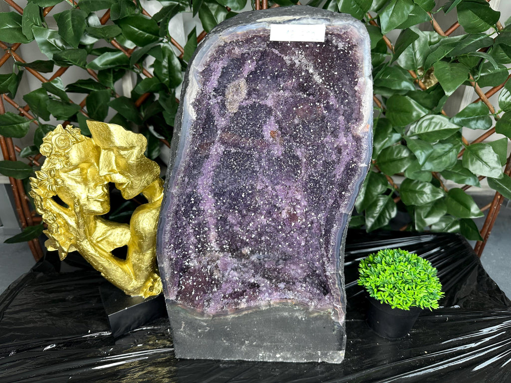 Large Amethyst Geode, Brazil Mineral Specimen, Purple Quartz