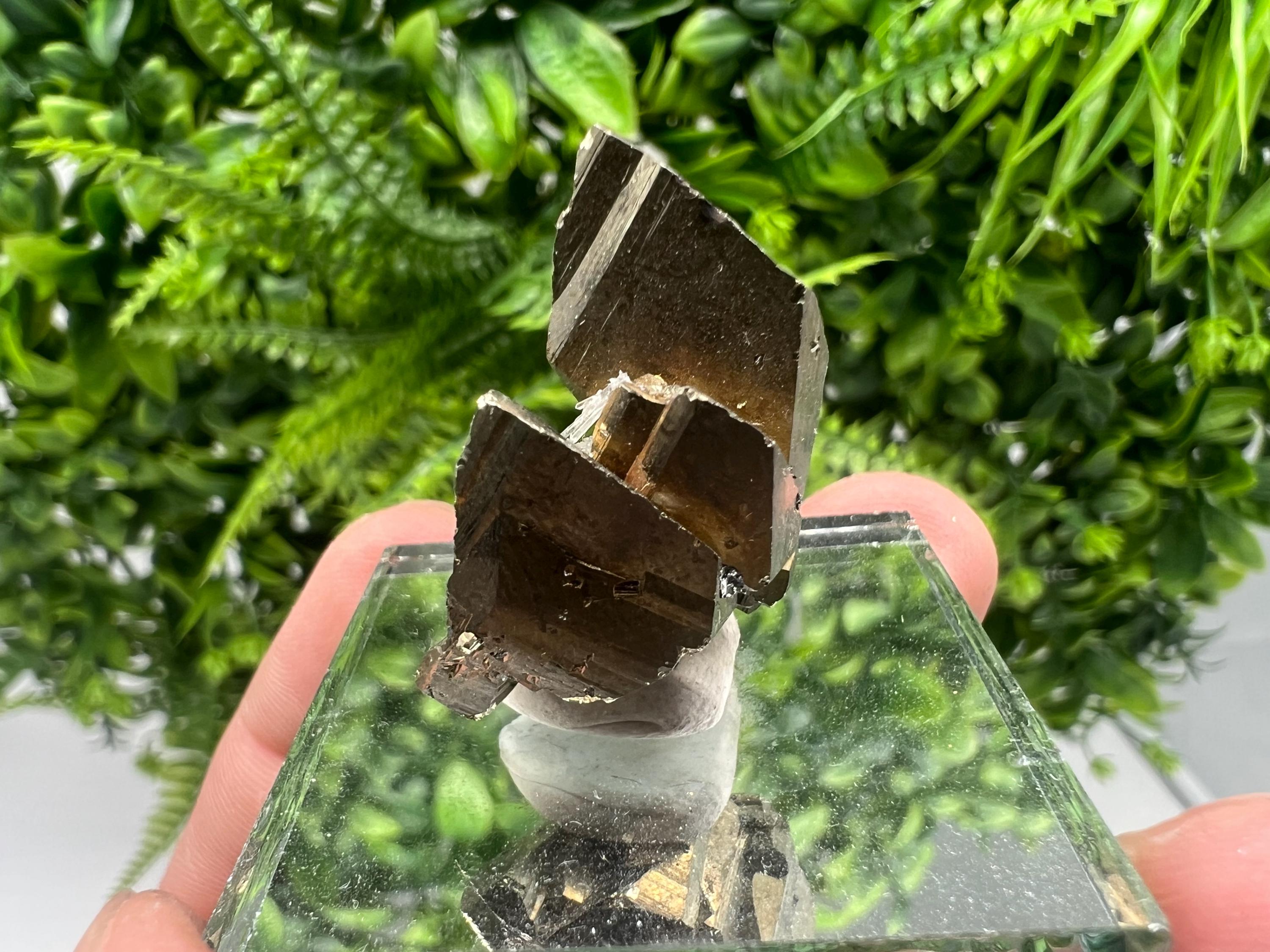 Mini Rare crystallisation Pyrite,Borieva mine,Bulgaria,floating Pyrite,golden Pyrite,Pyrite cluster,mini Collection specimen,Rainbow Pyrite