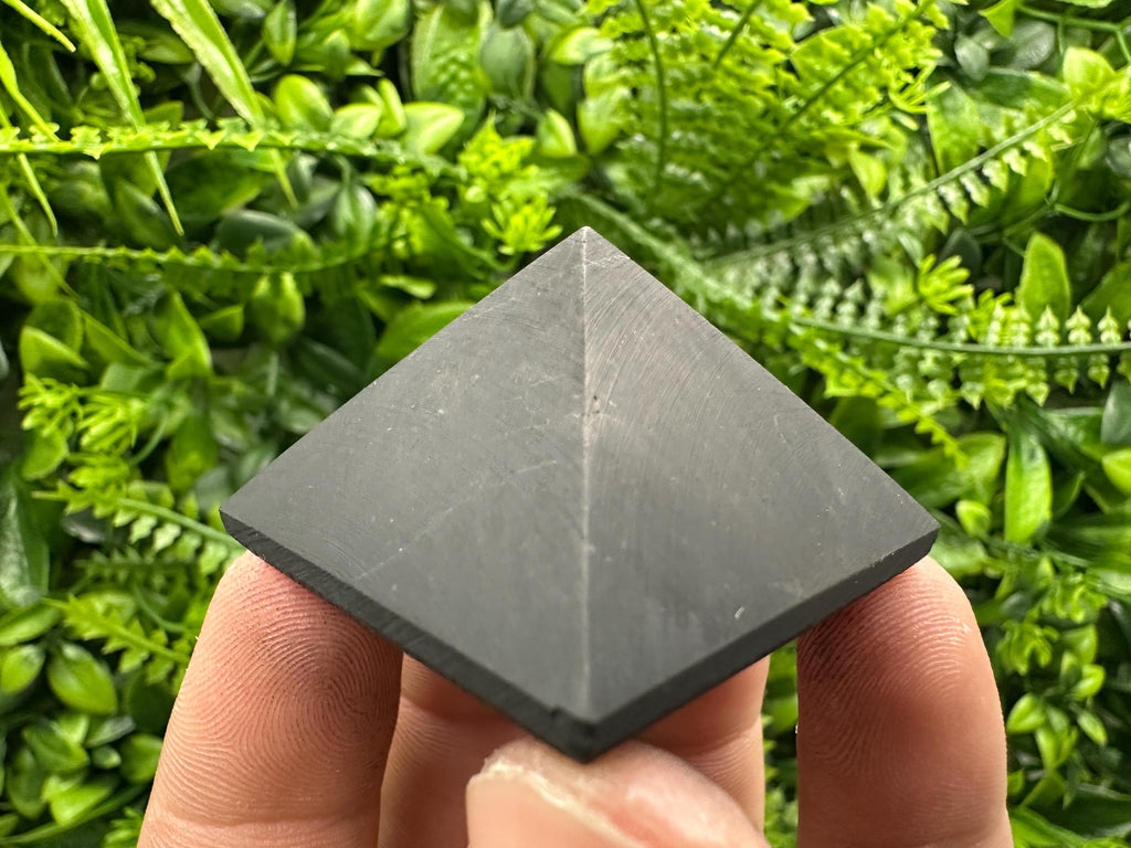 Shungite Pyramid 4cm: EMF & 5G Protection, Healing Crystal