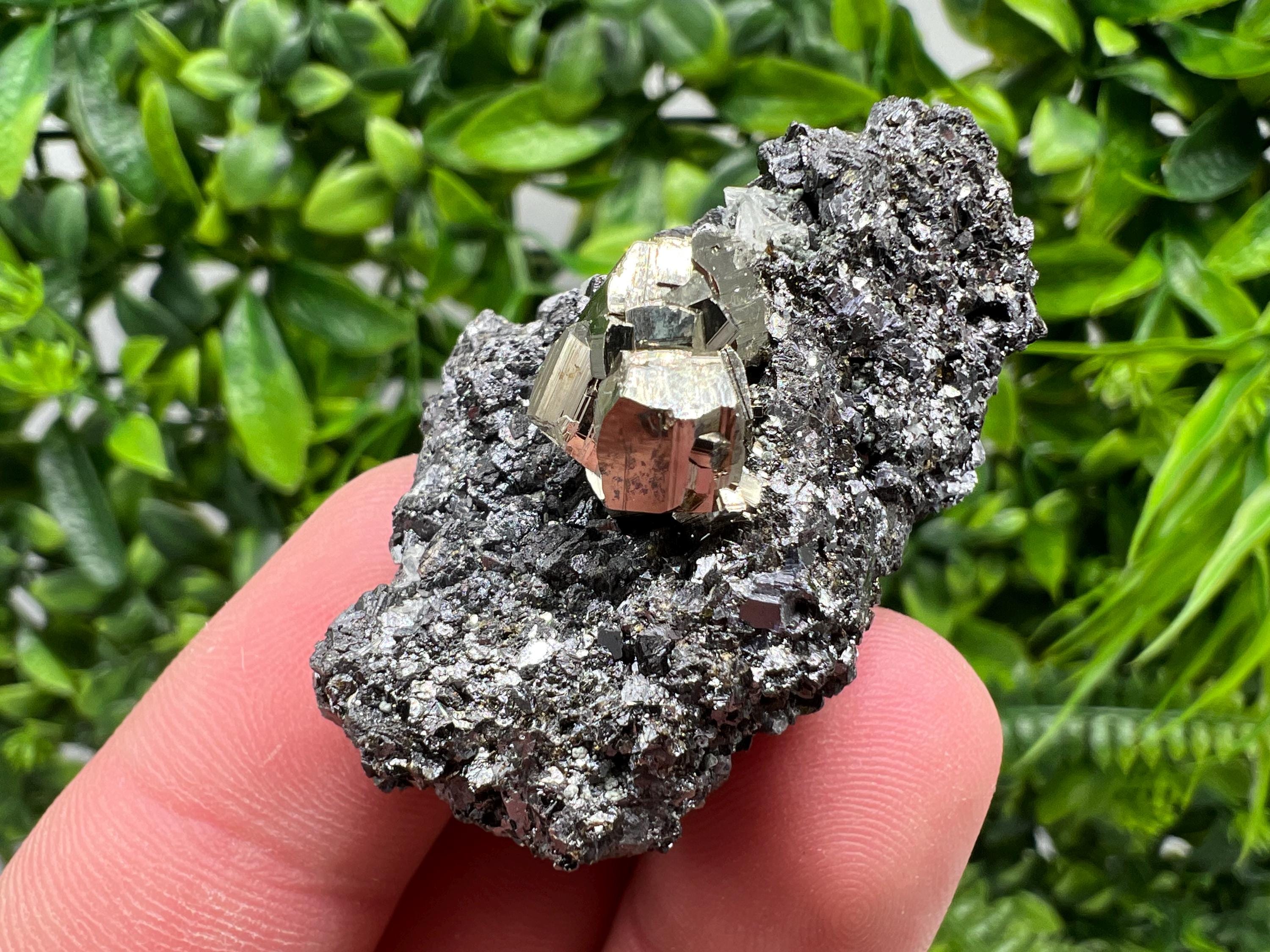 Pyrite Galena Sphalerite Quartz Specimen: Borieva Mine Mineral Decor