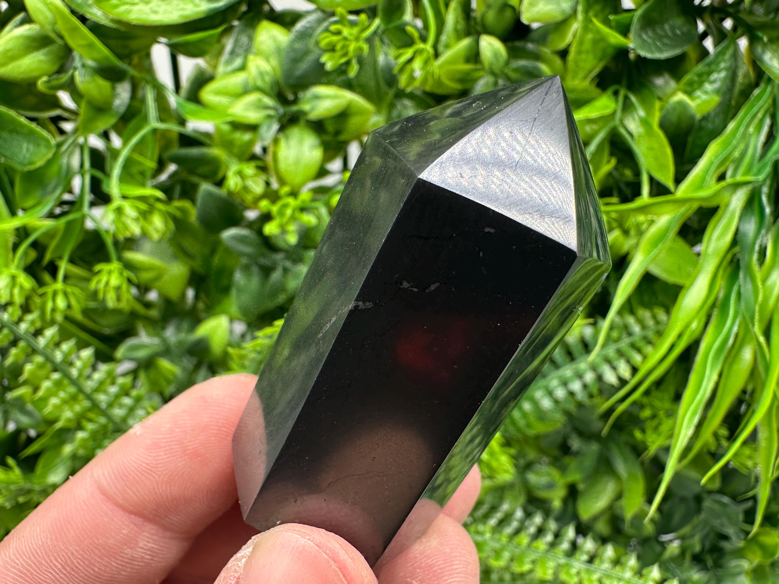 Shungite Stone Tower: EMF Neutralizer, Energy Protection (5cm)