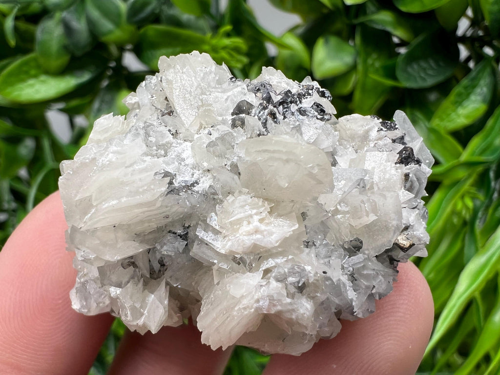 Calcite on Quartz, Borieva Mine Mineral Specimen