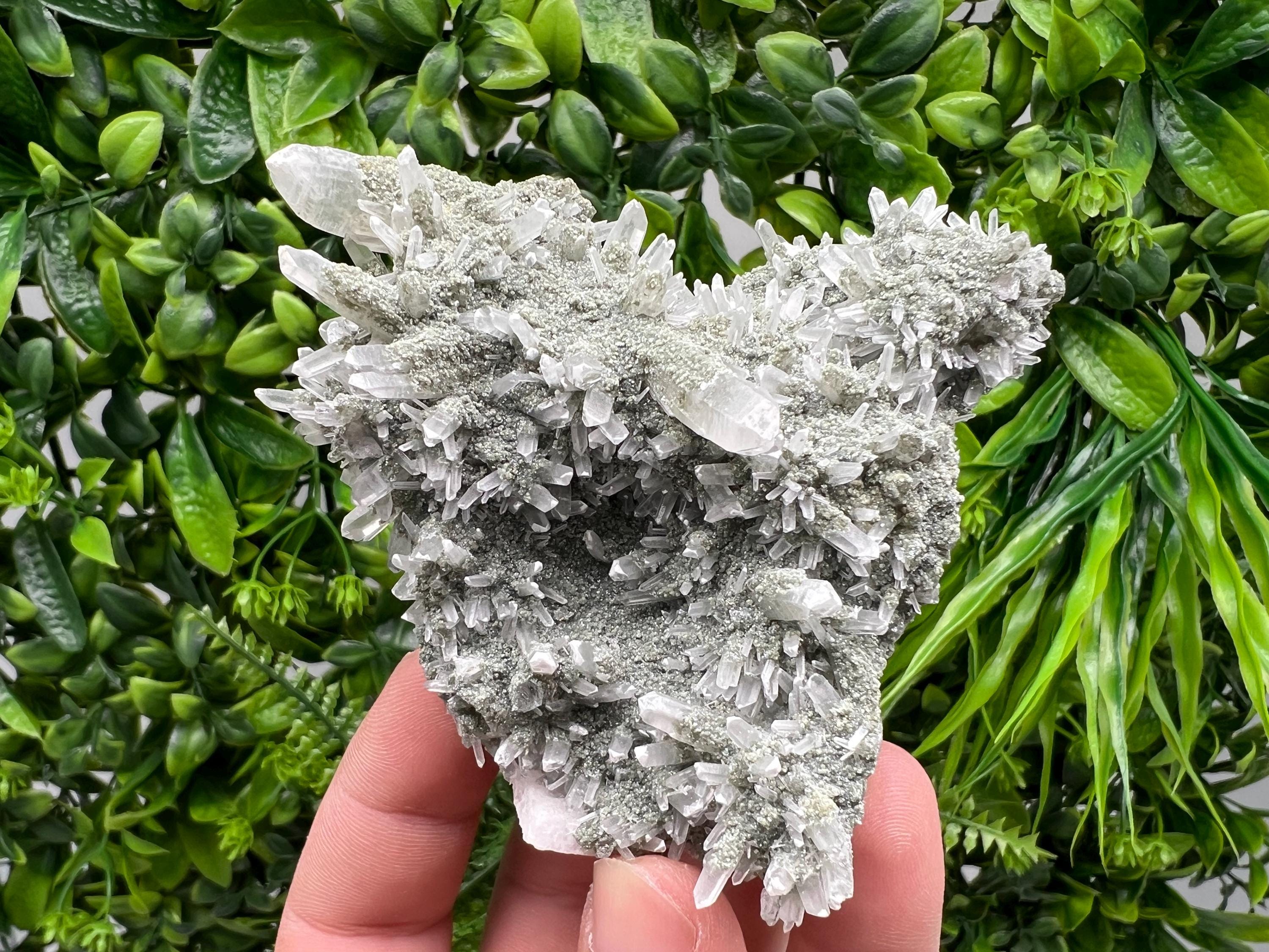Green Quartz Specimen: Chlorite and Sphalerite Inclusions, Madan Bulgaria