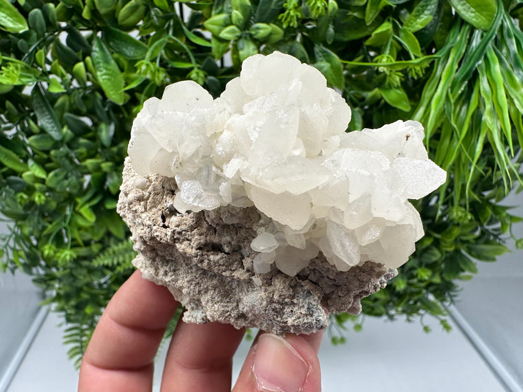 Rare Calcite Cluster on Matrix, Bulgaria Mineral Specimen, Home Decor