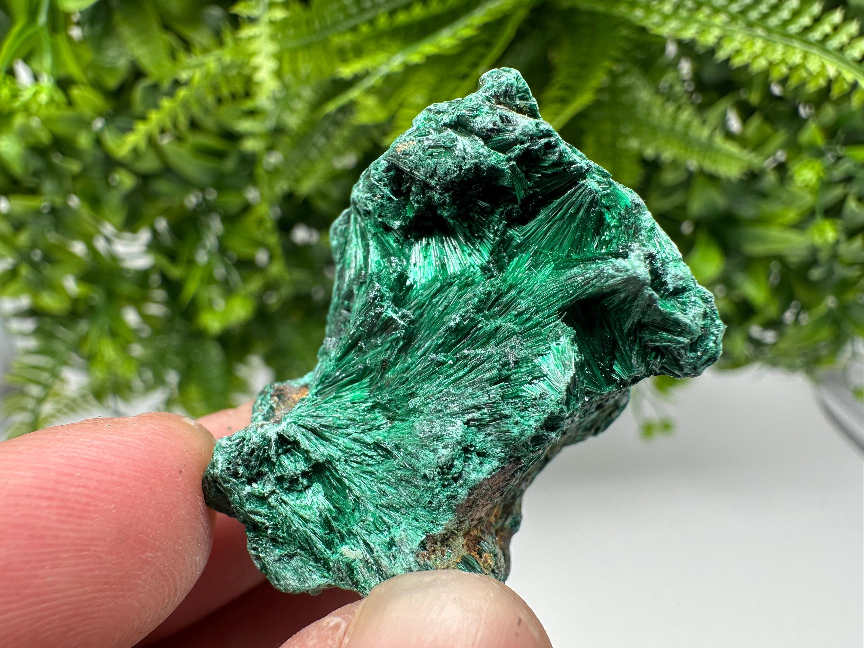 Green Polished Malachite Crystal Specimen from Congo