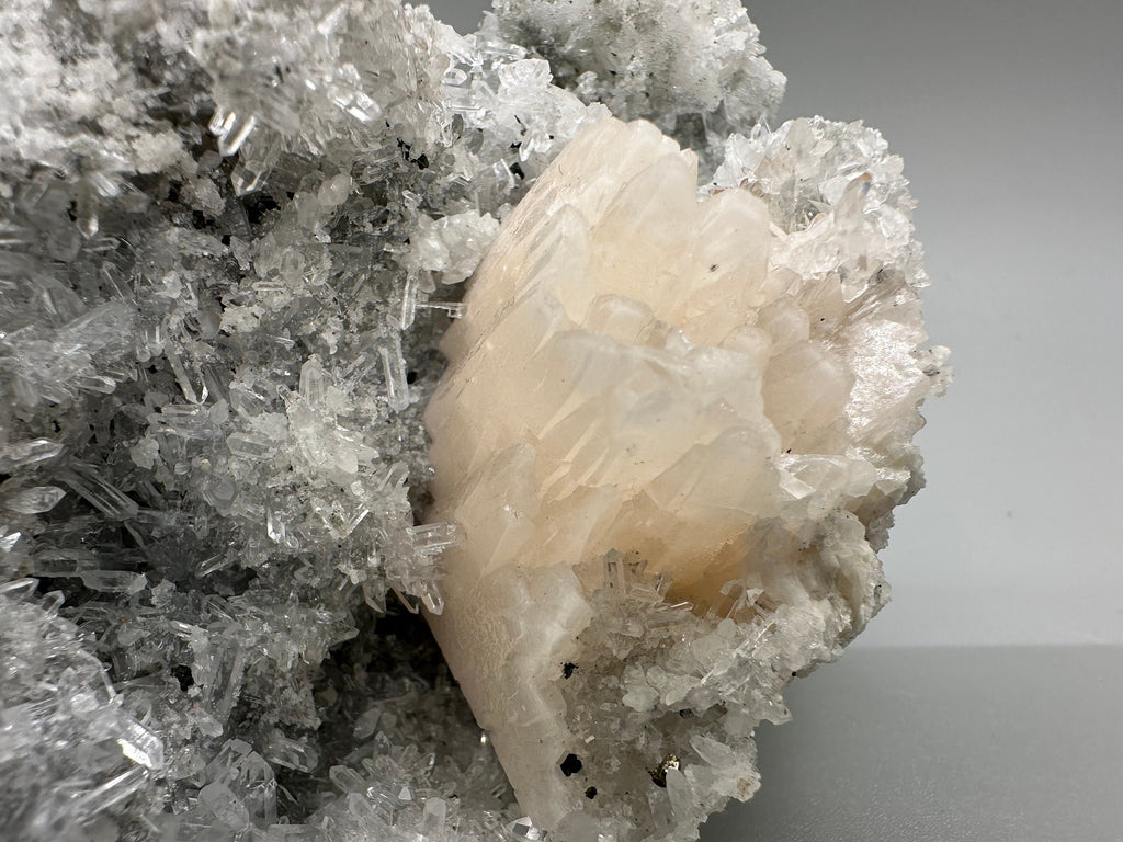 Calcite on Quartz Specimen, Borieva Mine, Bulgaria
