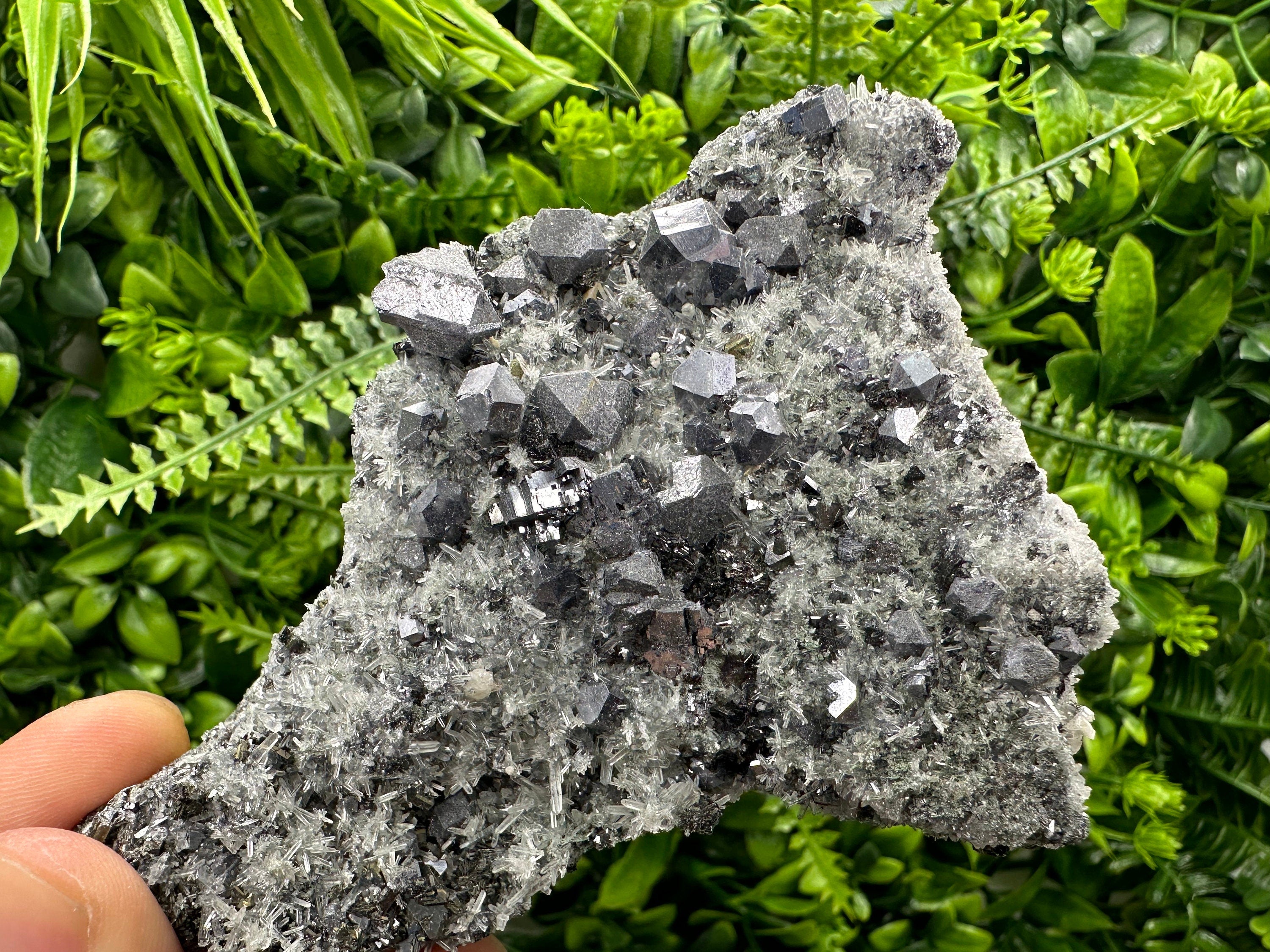 Galena with Sphalerite on Quartz, Bulgaria Mineral Specimen