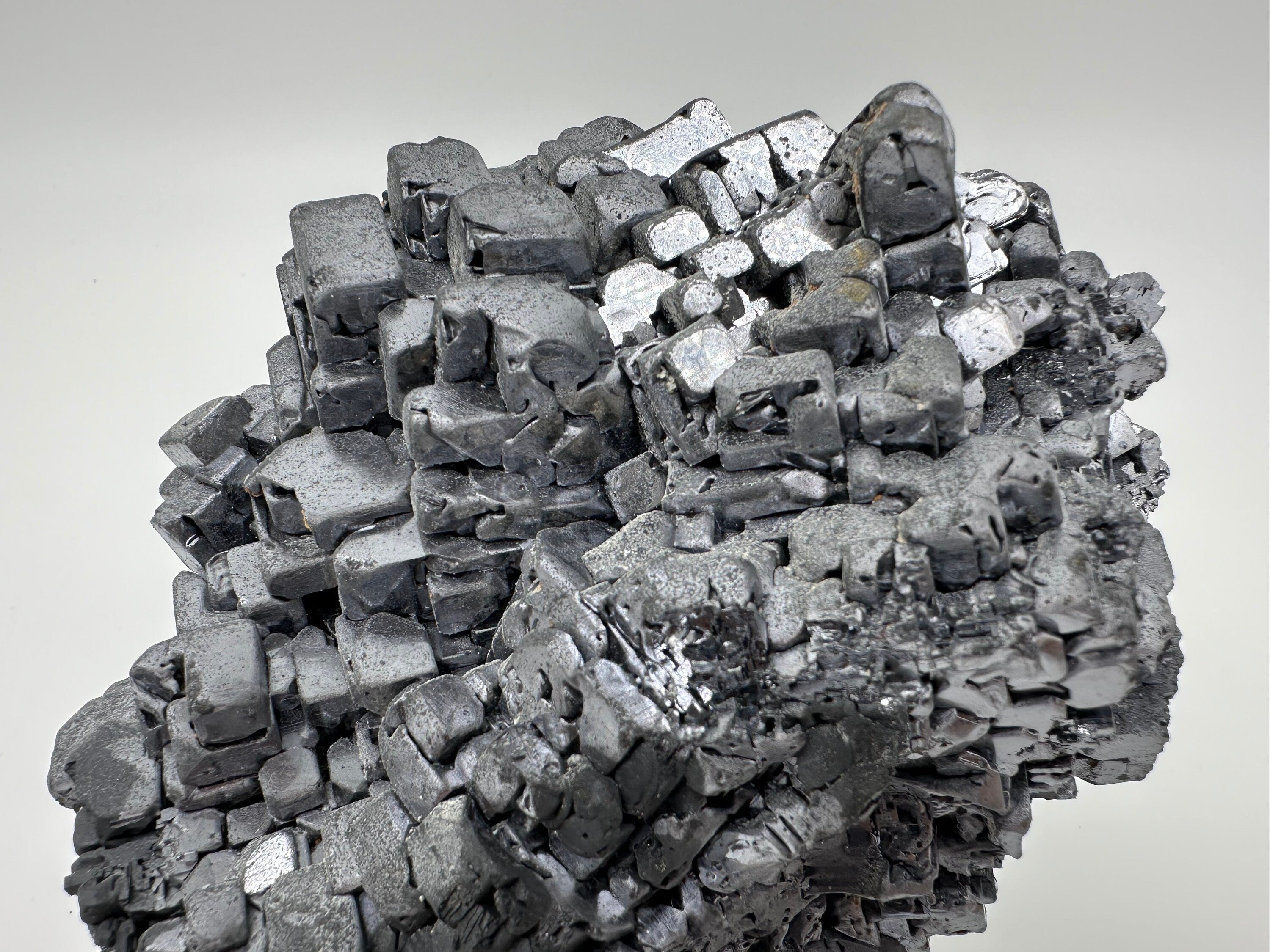Natural Shiny Galena Cluster with Siderite and Quartz, Bulgaria