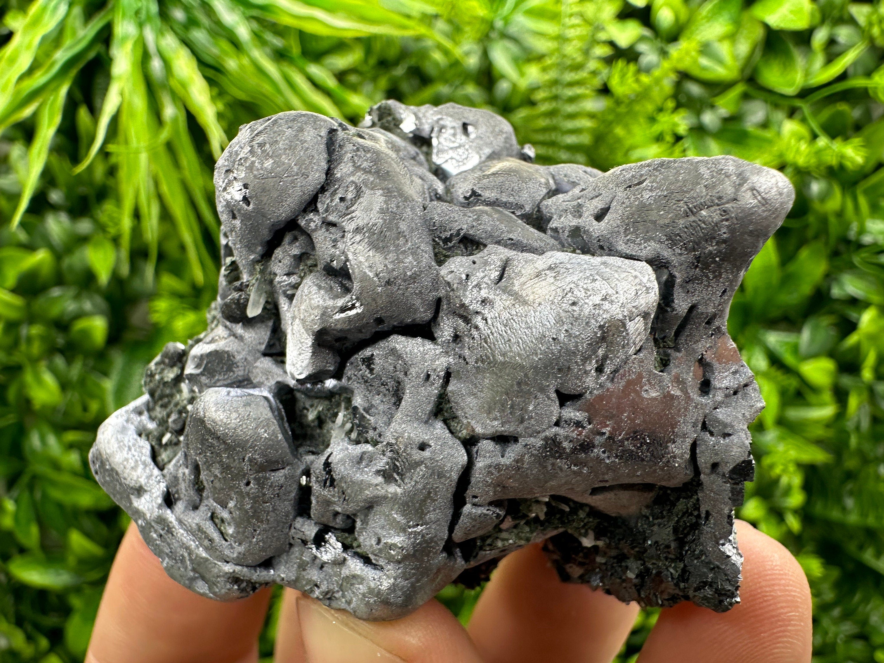 Galena on Sphalerite and Quartz: Borieva Mine Crystal Decor