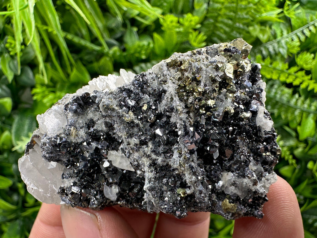 Galena Sphalerite Calcite on Quartz, Borieva Mine Bulgaria