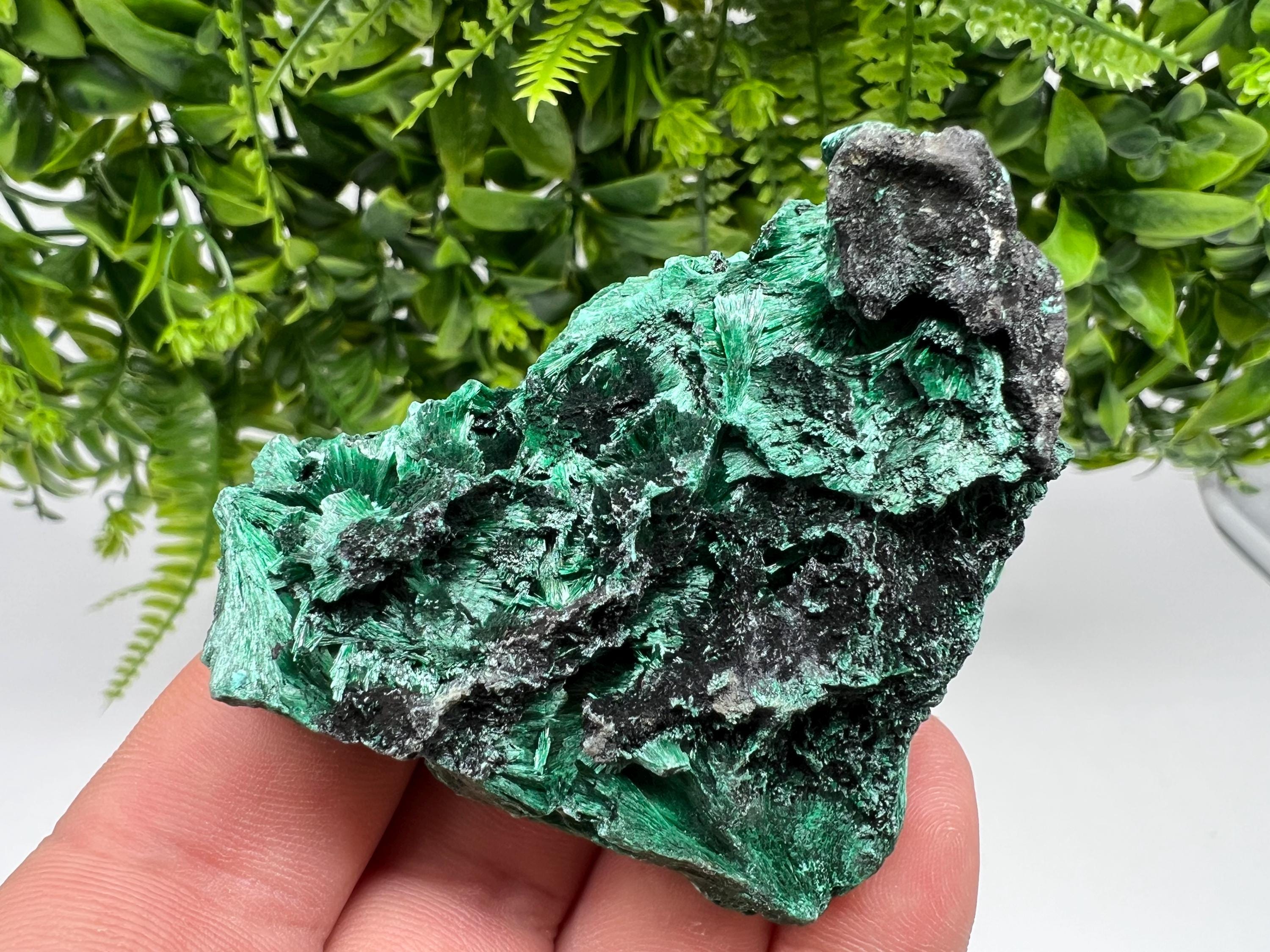 Polished Green Malachite Crystal Specimen from Congo