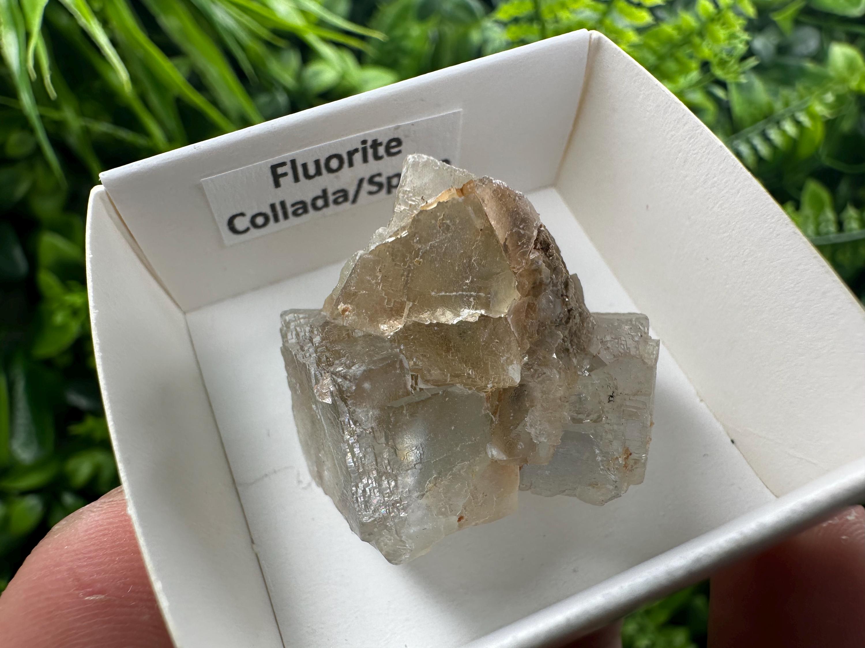 Green Fluorite Cube: Raw Meditation Stone, Vintage Crystal