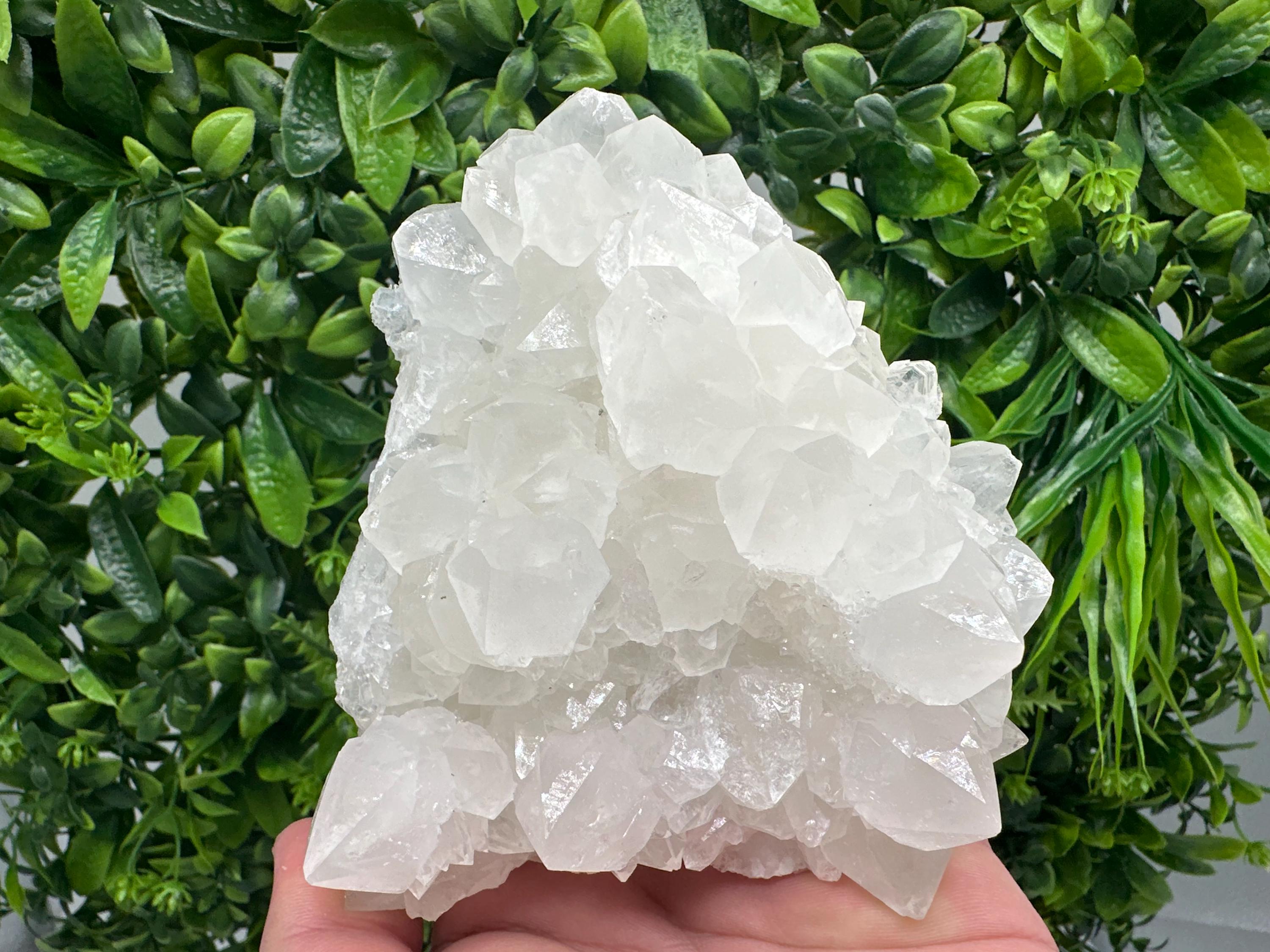 Transparent Chlorite Quartz Crystal Cluster - Madan, Bulgaria
