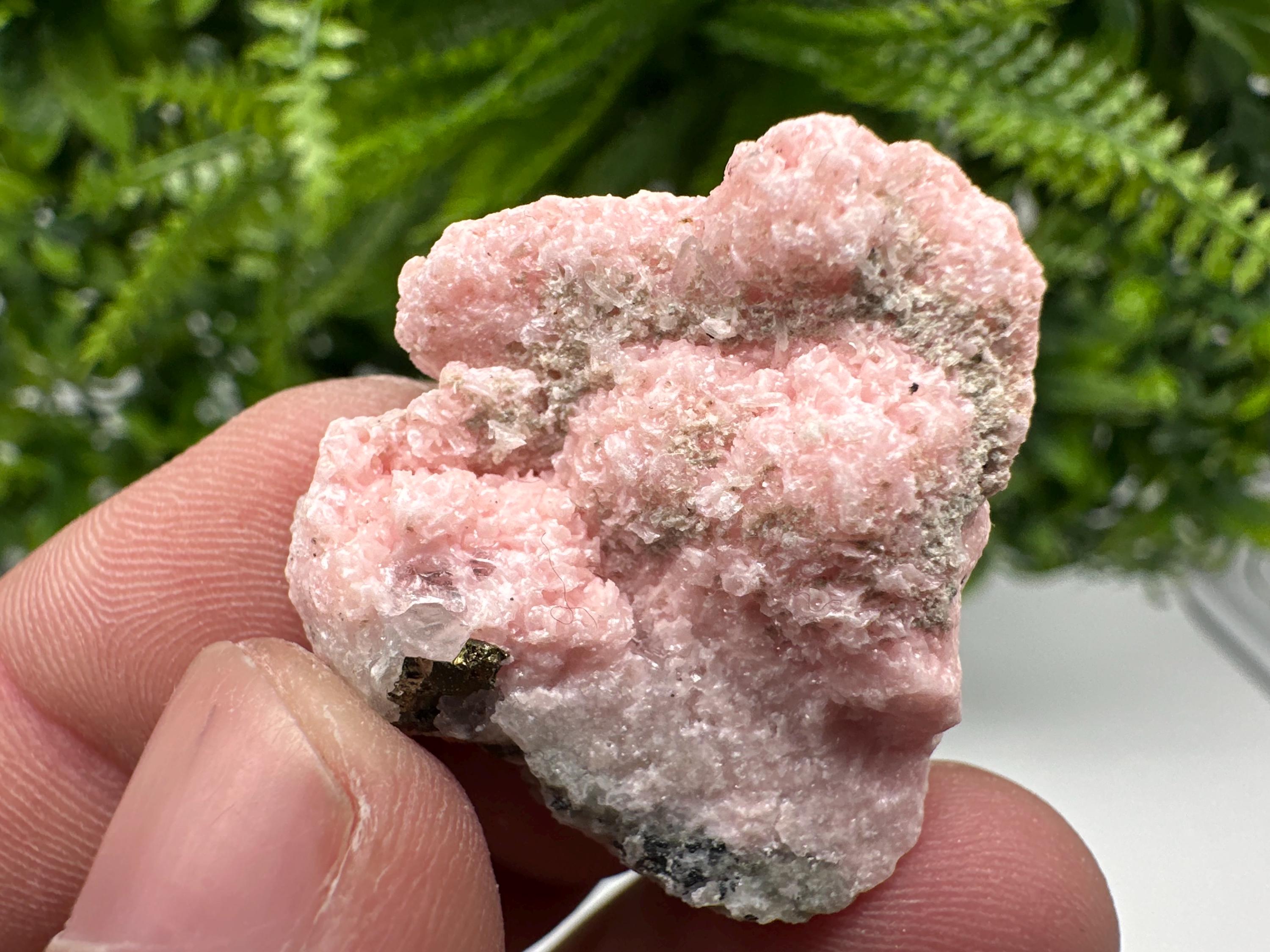Rhodochrosite on Quartz, Starnica Mine, Bulgaria Mineral Specimen