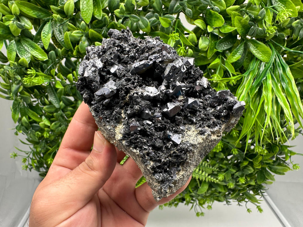 Galena Spinel on Sphalerite, Borieva Mine Mineral Specimen, Bulgaria