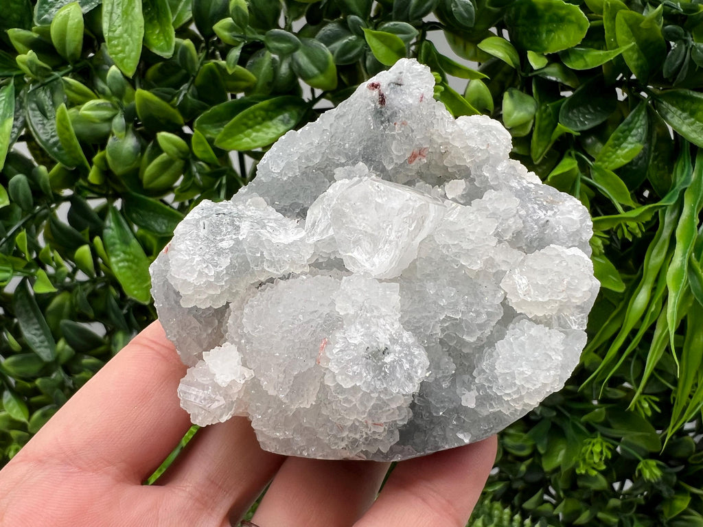 Transparent Apophyllite on Chalcedony, Natural Crystal Specimen, India Minerals