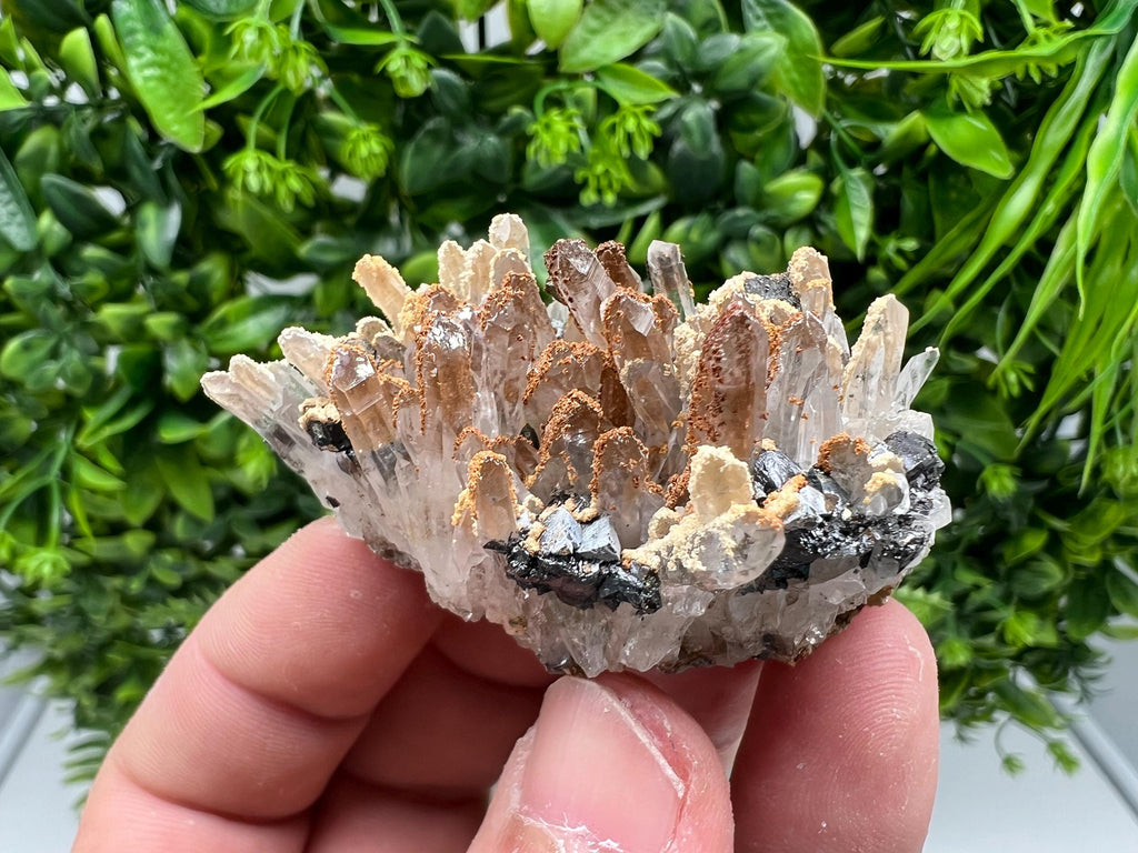 Stunning Quartz covered with iron oxide limonite natural minerals souvenir crystal home decor stone collection minerals September 9th mine