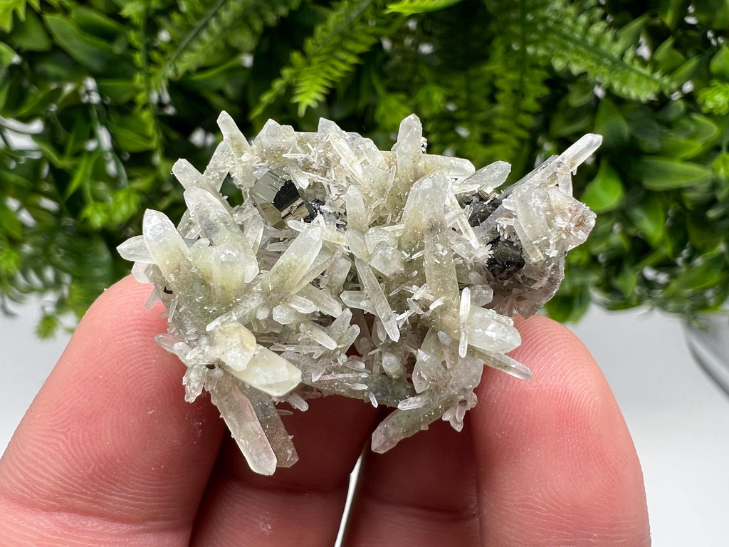 Sphalerite Chalcopyrite on Green Quartz with Hematite, Bulgaria Mineral Specimen