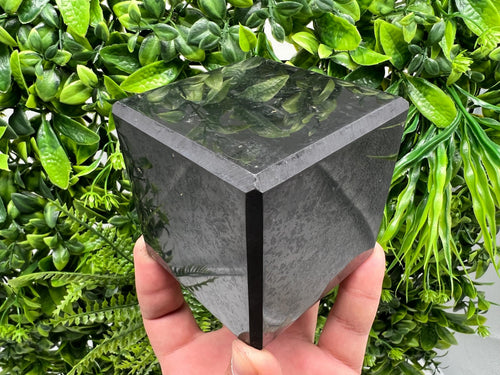 7cm Shungite Cube: Polished EMF Protection Crystal