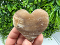 Natural Aragonite Heart Crystal – Grounding Meditation Stone, Spiritual Decor