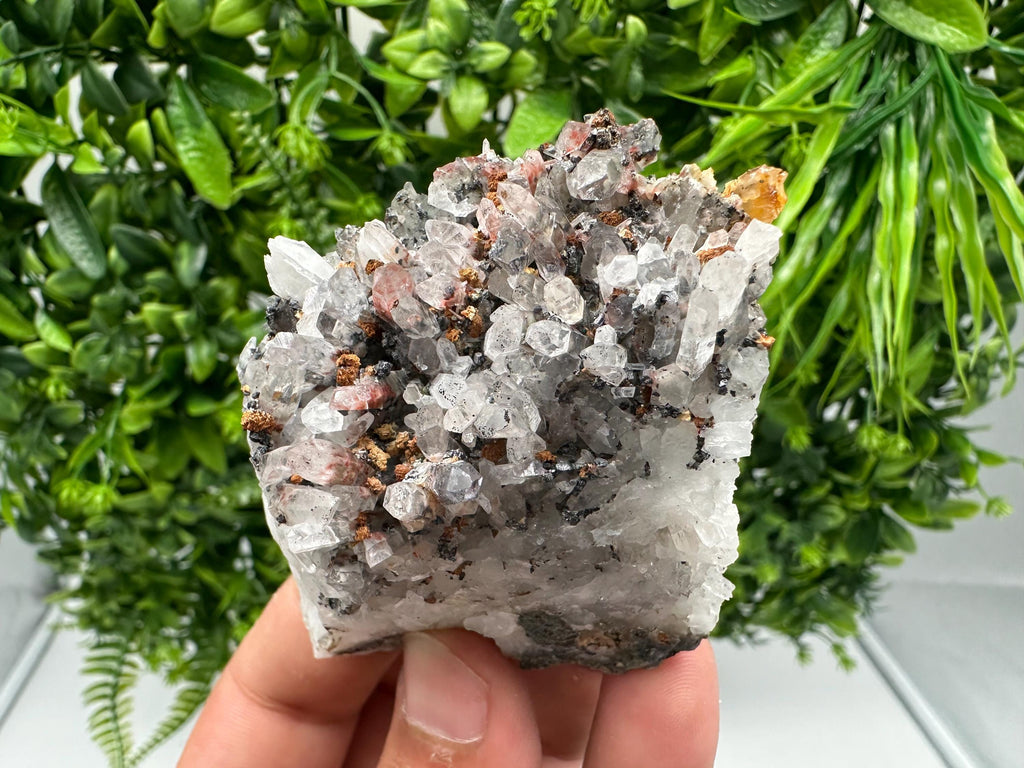 Stunning Quartz whit Sphalerite,Hematite,Iron oxide from 9th September mine,natural,collectible mineral specimen,home decor stone,gift,cryst