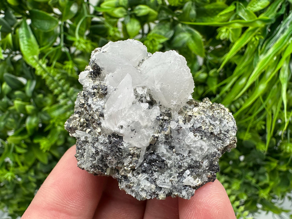 Pyrite on Green Quartz, Borieva Mine Mineral Specimen