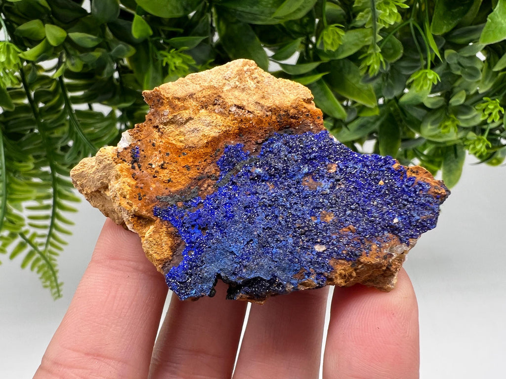 Azurite Malachite Mineral Specimen: Moroccan Blue-Green Crystal, Collector Stone