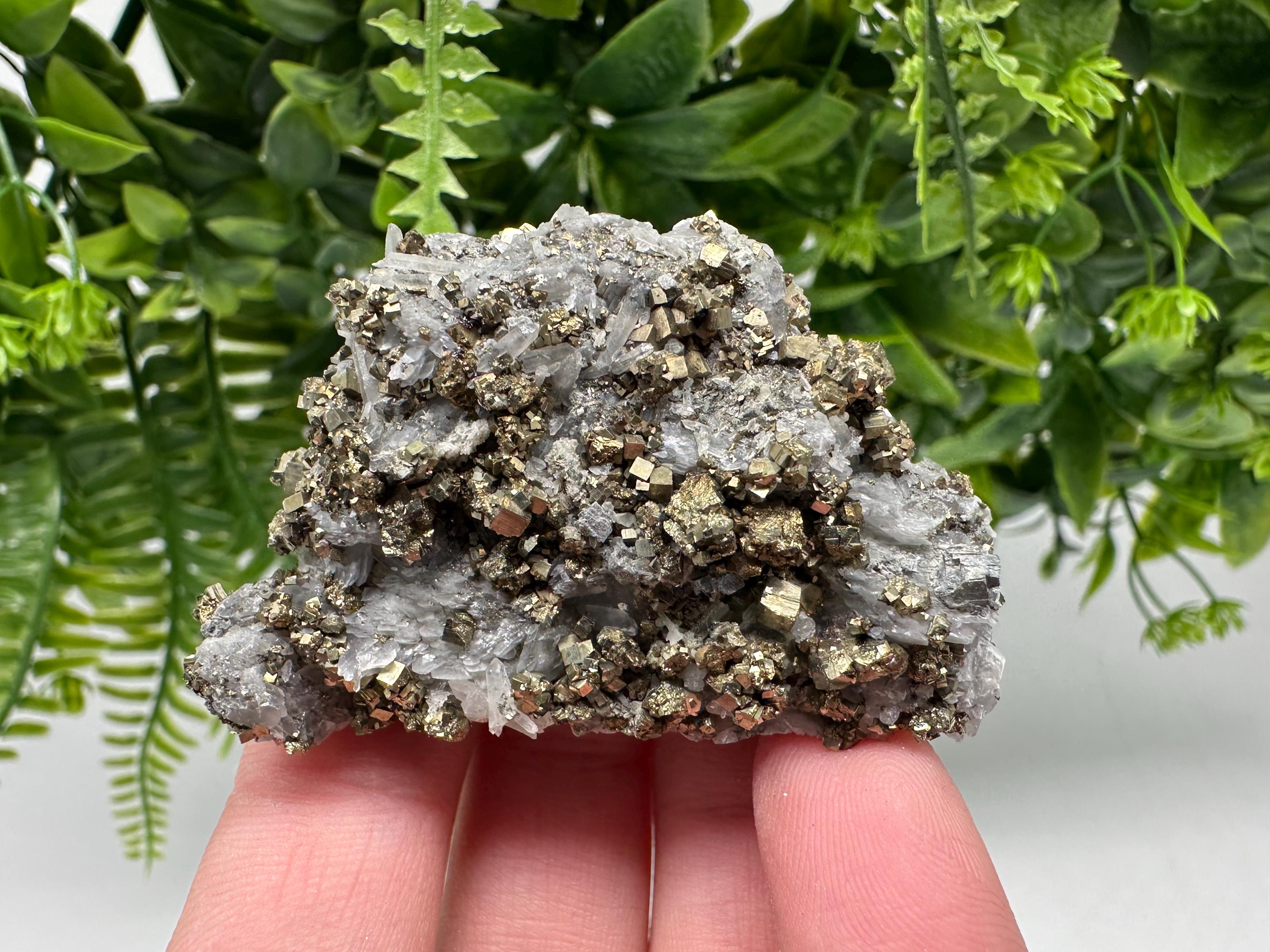 Stunning Pyrite on Quartz,Calcite from Borieva mine,Madan,Bulgaria,natural,collectible mineral specimen,home decor stone,collection crystal