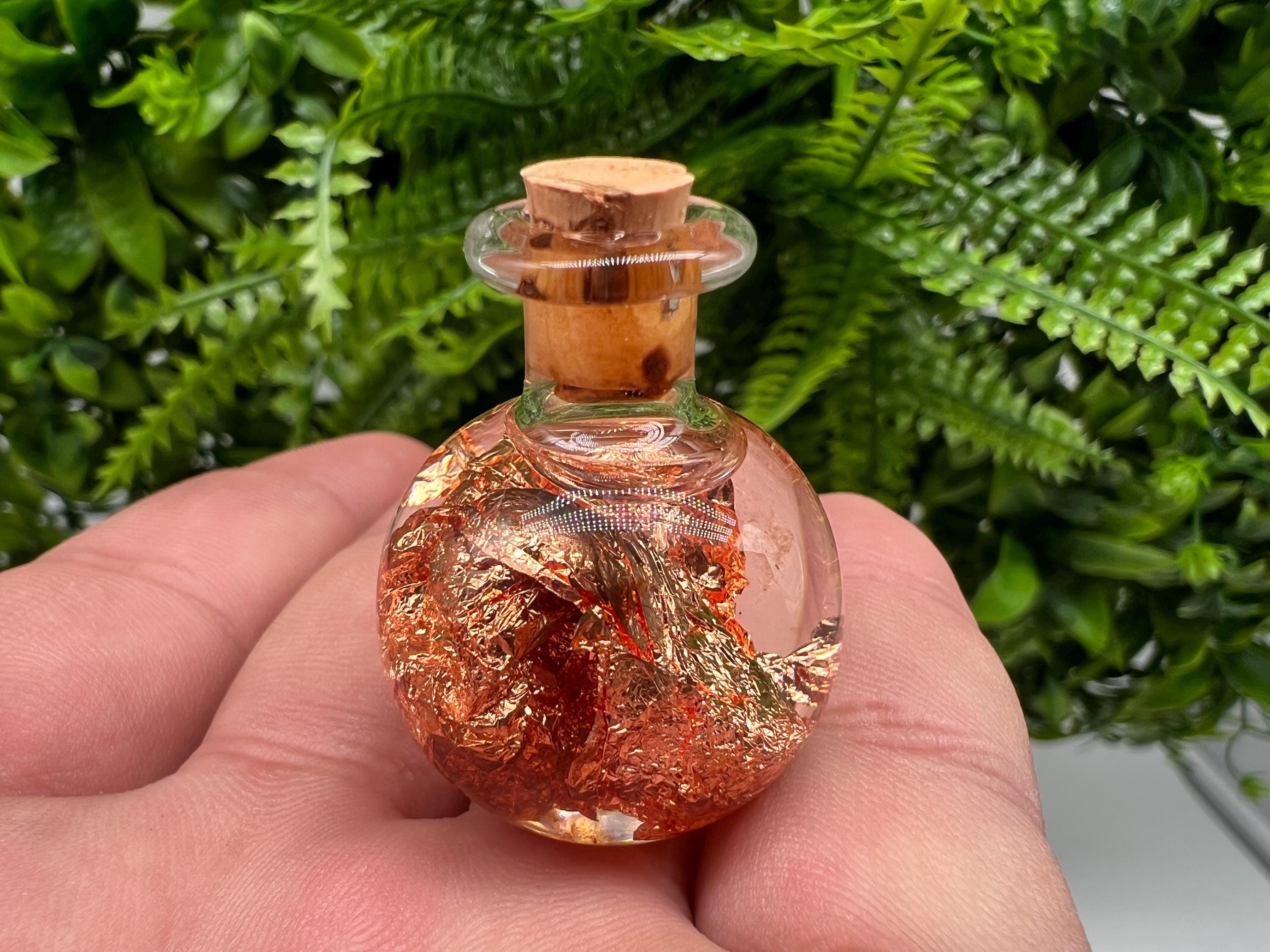 ONE(1)Stunning BOTTLE real gold,Silver Argento,Copper Rame,raw gold Flakes,minerals specimen,home decor,gift idea,souvenir,real gold,22carat