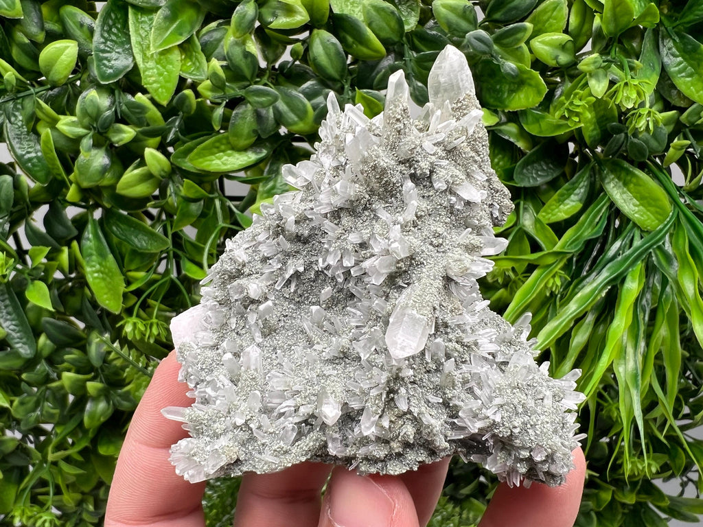 Green Quartz Specimen: Chlorite and Sphalerite Inclusions, Madan Bulgaria