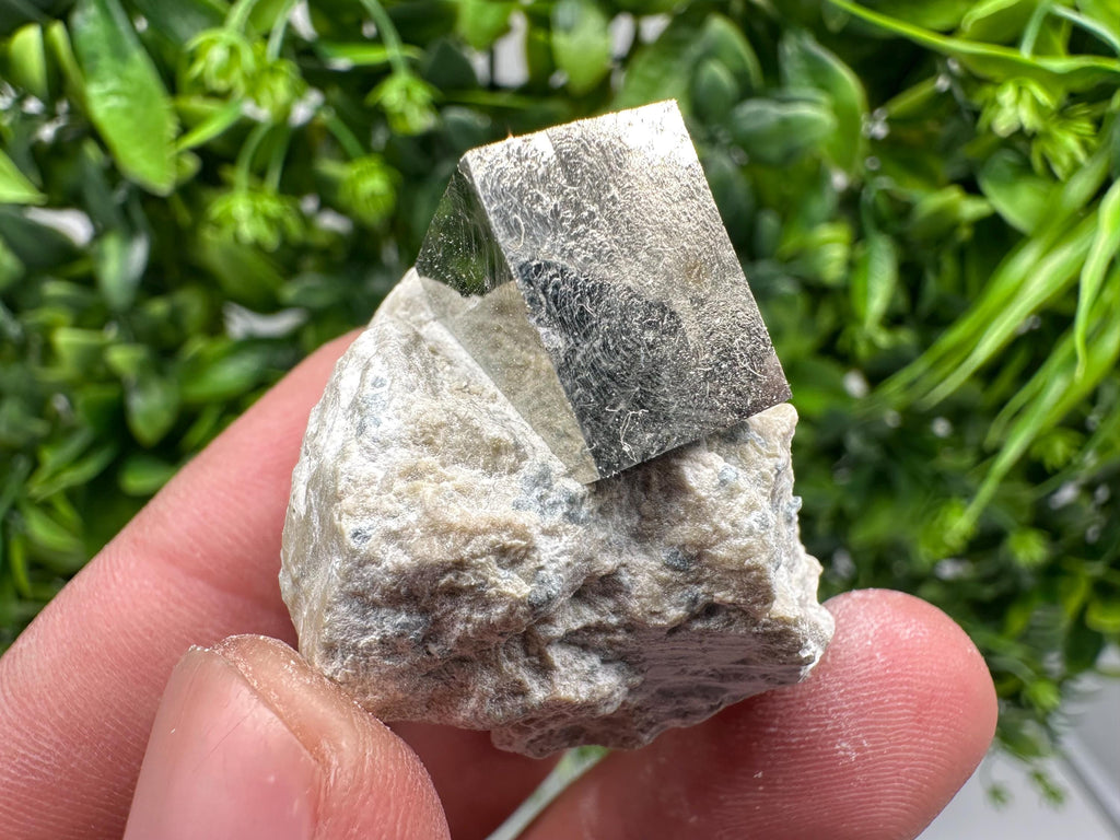 Large Pyrite Cube on Matrix, Navajun Spain, Home Decor Stone