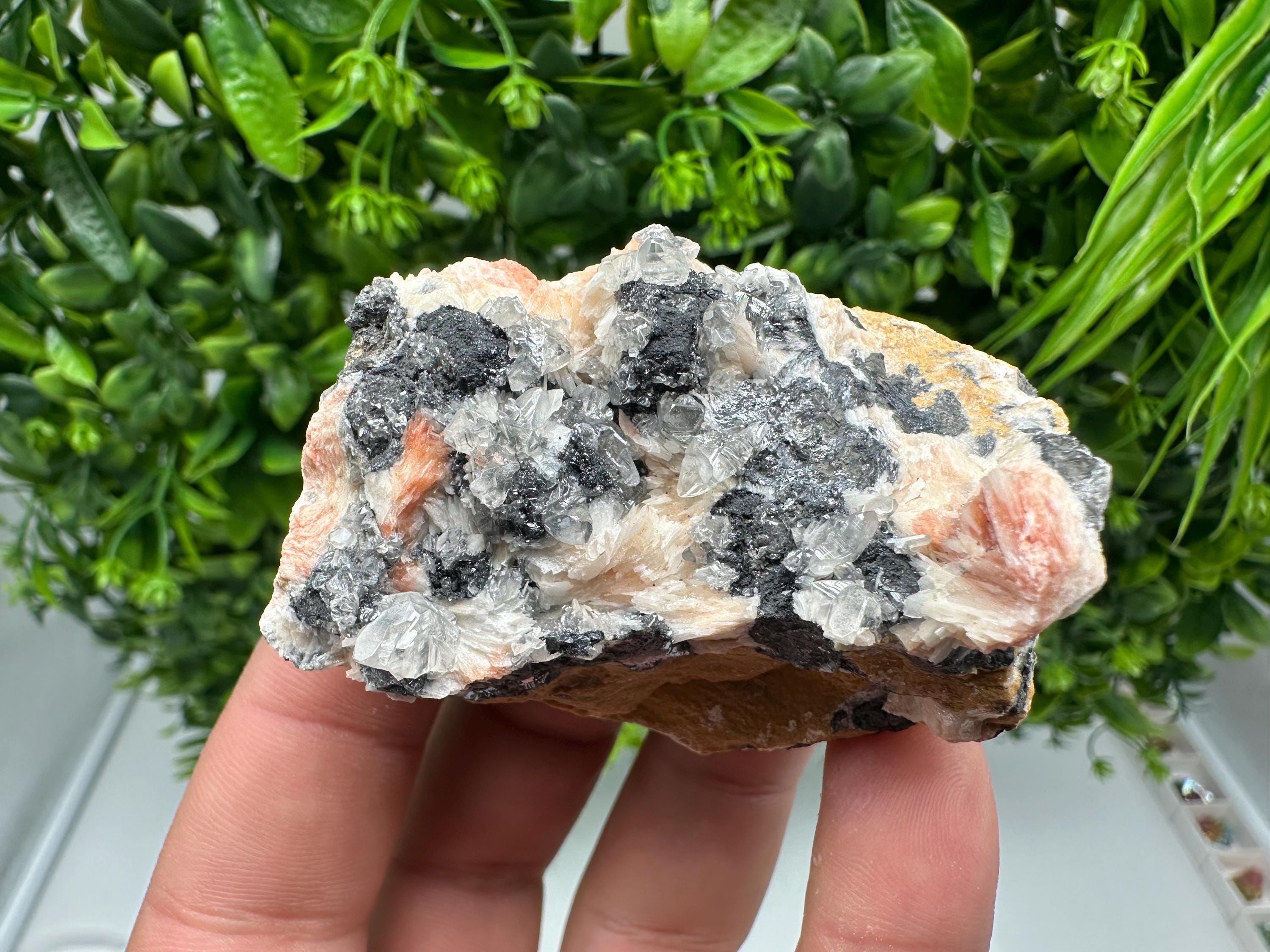 Wonderful Baryte with Cerussite on Galena from Morocco,Crystal, Mineral,Specimen,Cluster,Crystals,Barite Crystal,Cerussite Crystal,Specimen