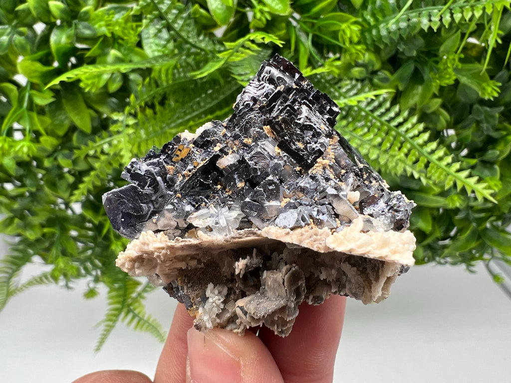 Aesthetic Natural shiny Galena whit Siderite and Quartz from 9 th September mine,Bulgaria,collection specimen,rare galena,Galena cluster