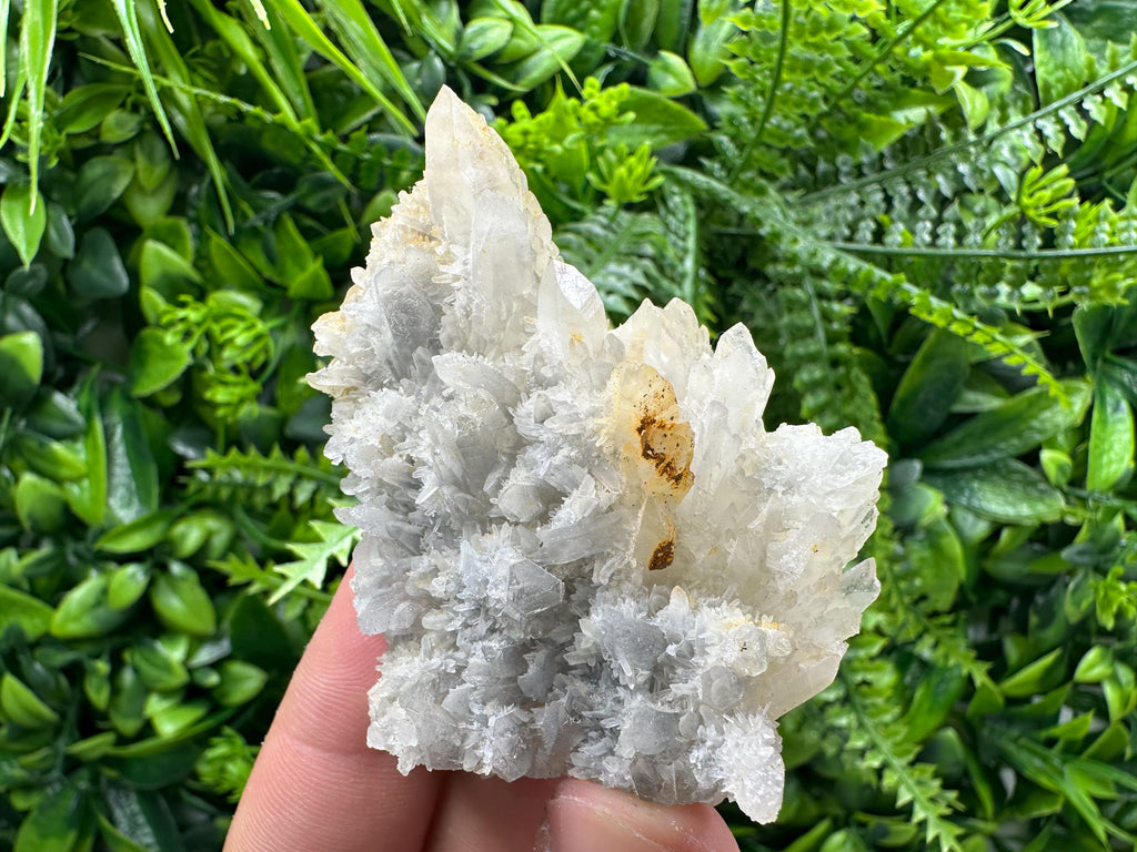 Limonite Coated Quartz Crystal: Natural Mineral Home Decor