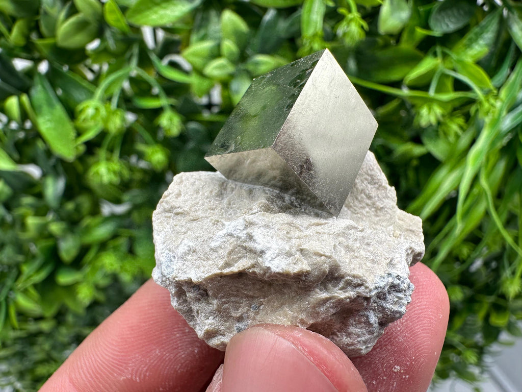 Large Pyrite Cube on Matrix, Navajun Spain, Home Decor Stone
