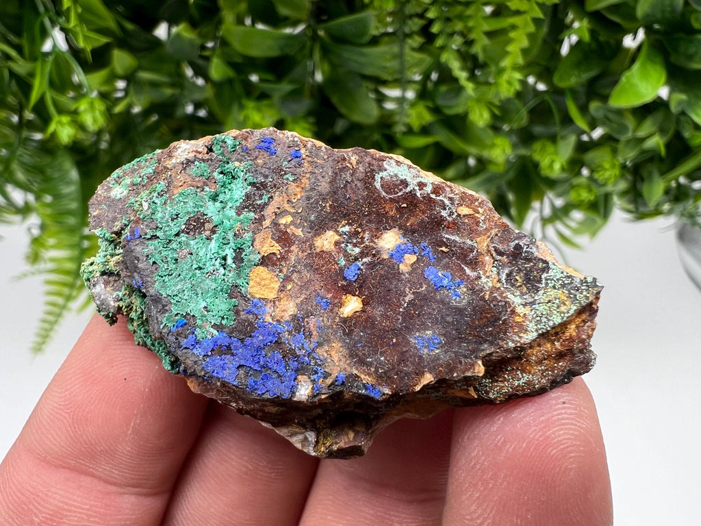 Azurite Malachite Mineral Specimen, Moroccan Crystal Collection