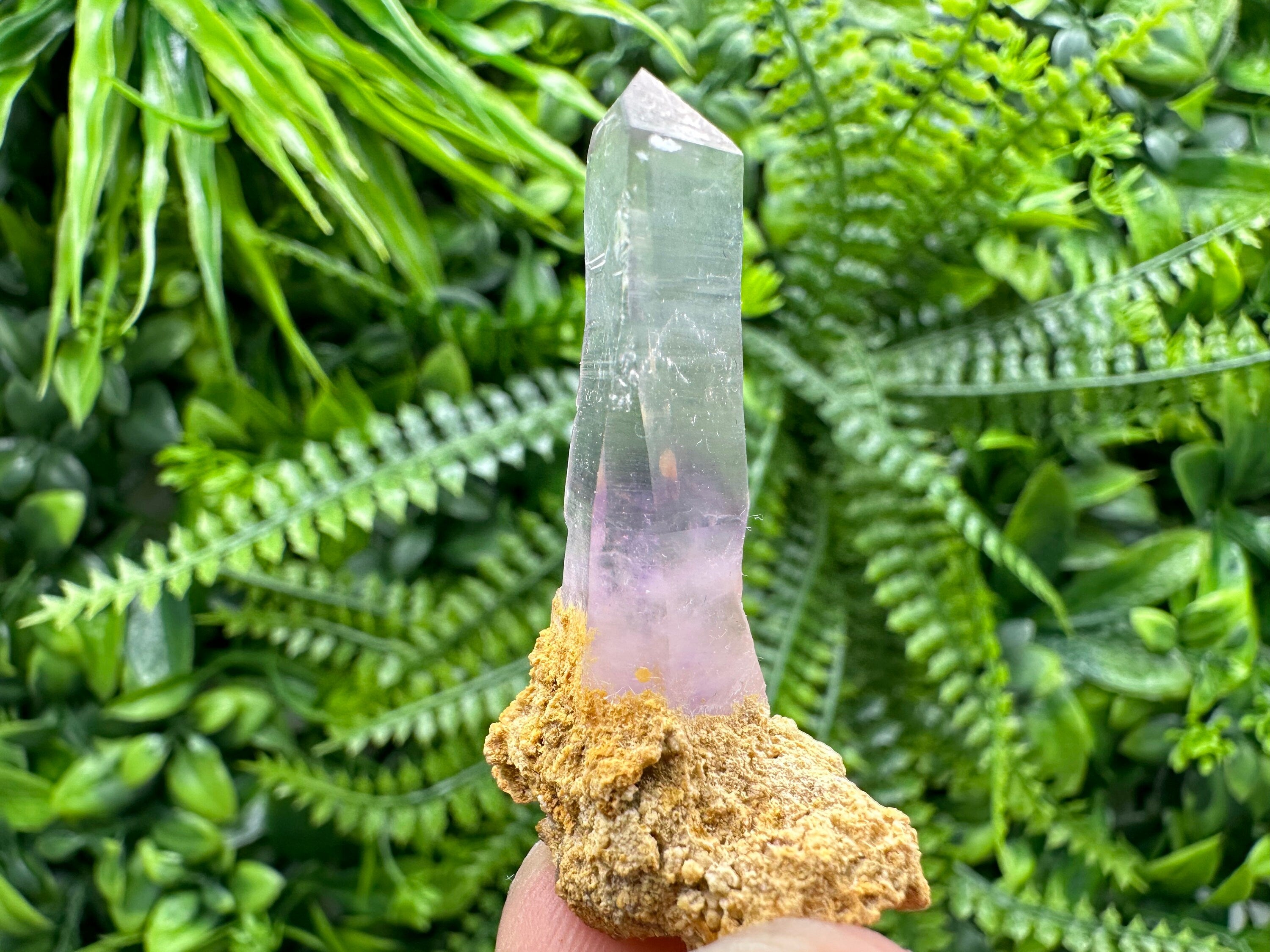 Amethyst Phantom Quartz Crystal, Chalcedony & Chlorite Inclusions