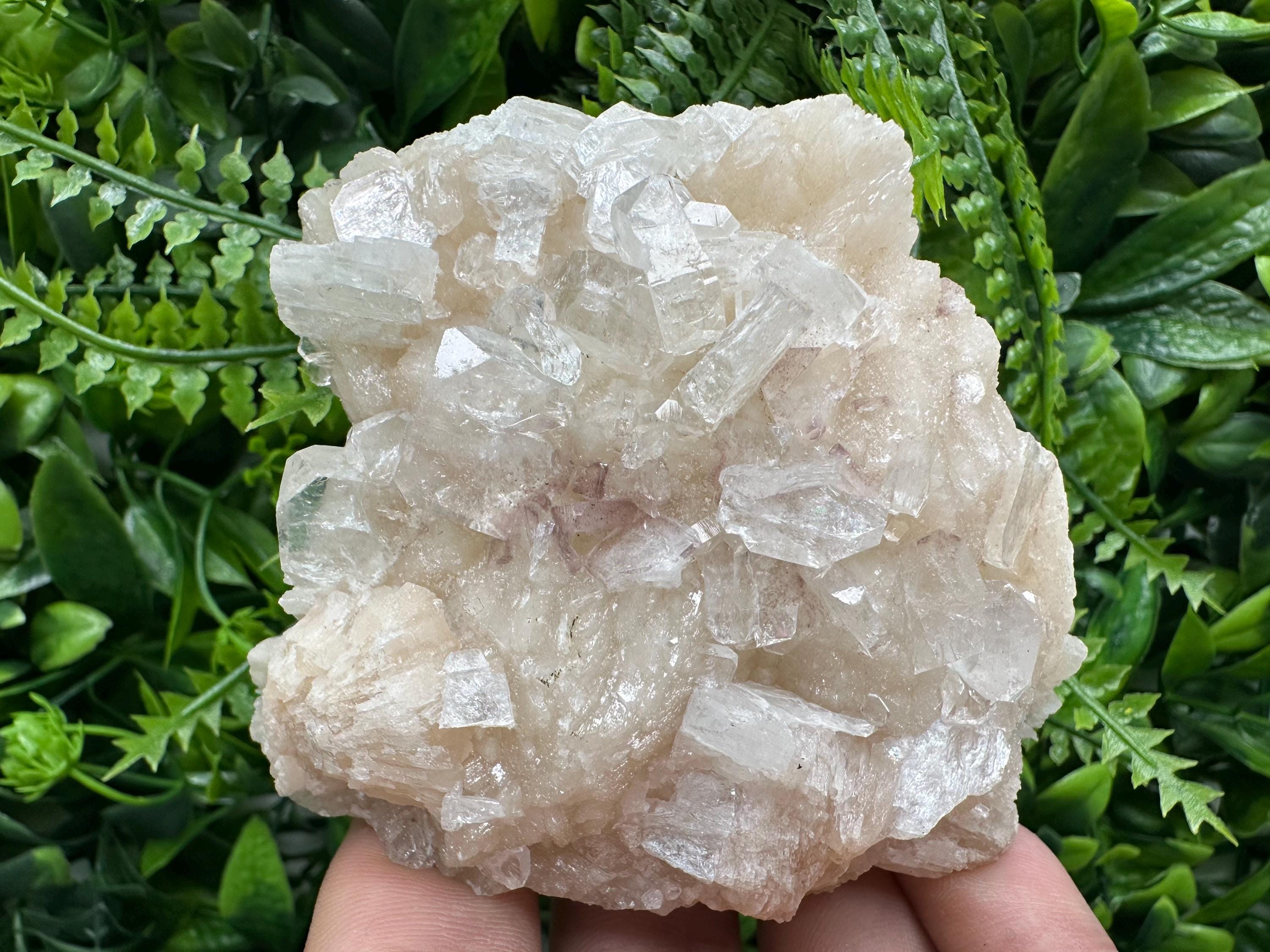 Apophyllite Stilbite on Chalcedony, India Mineral Specimen (9/7/6 cm)