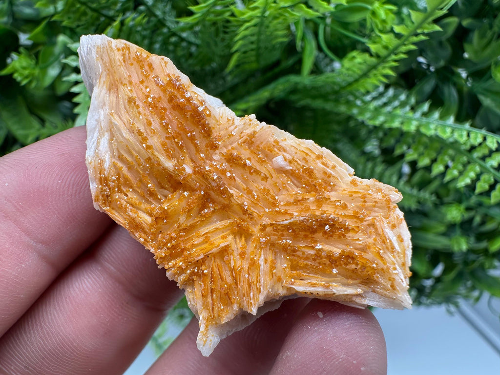 Red Vanadinite on Barite, Morocco Crystal Specimen