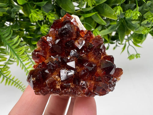 Brazilian Citrine Crystal Cluster with Hematite Inclusions