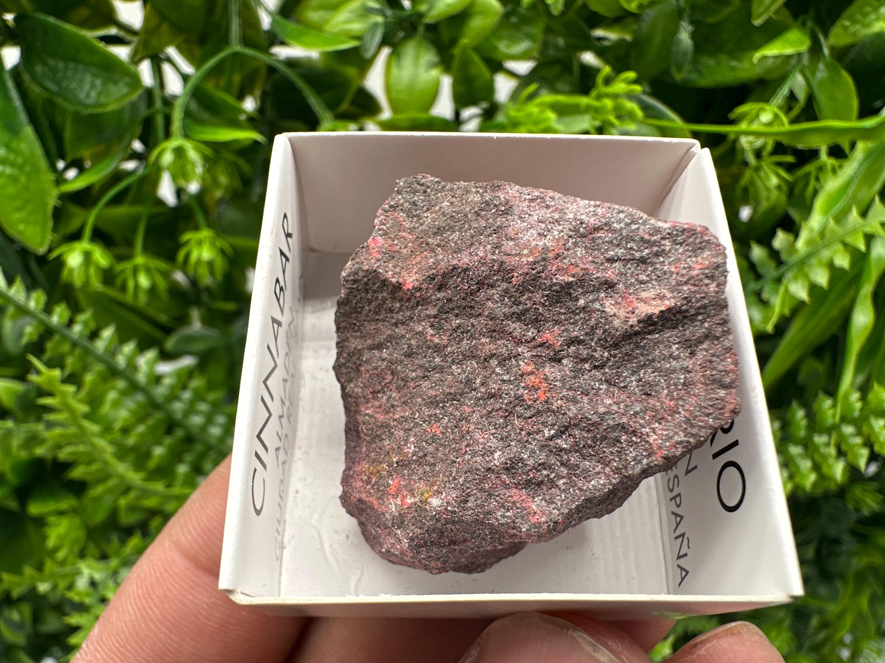 Red Cinnabar Crystal Specimen: Raw Mineral from Almaden, Spain