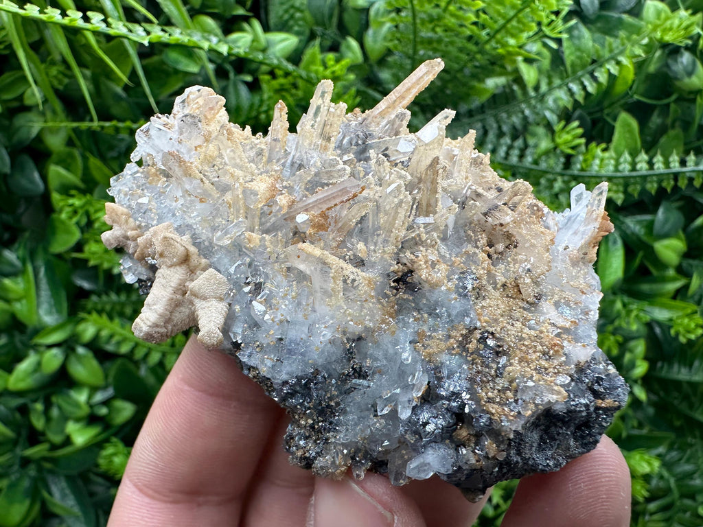 Quartz with Dolomite, Sphalerite and Galena Mineral Specimen