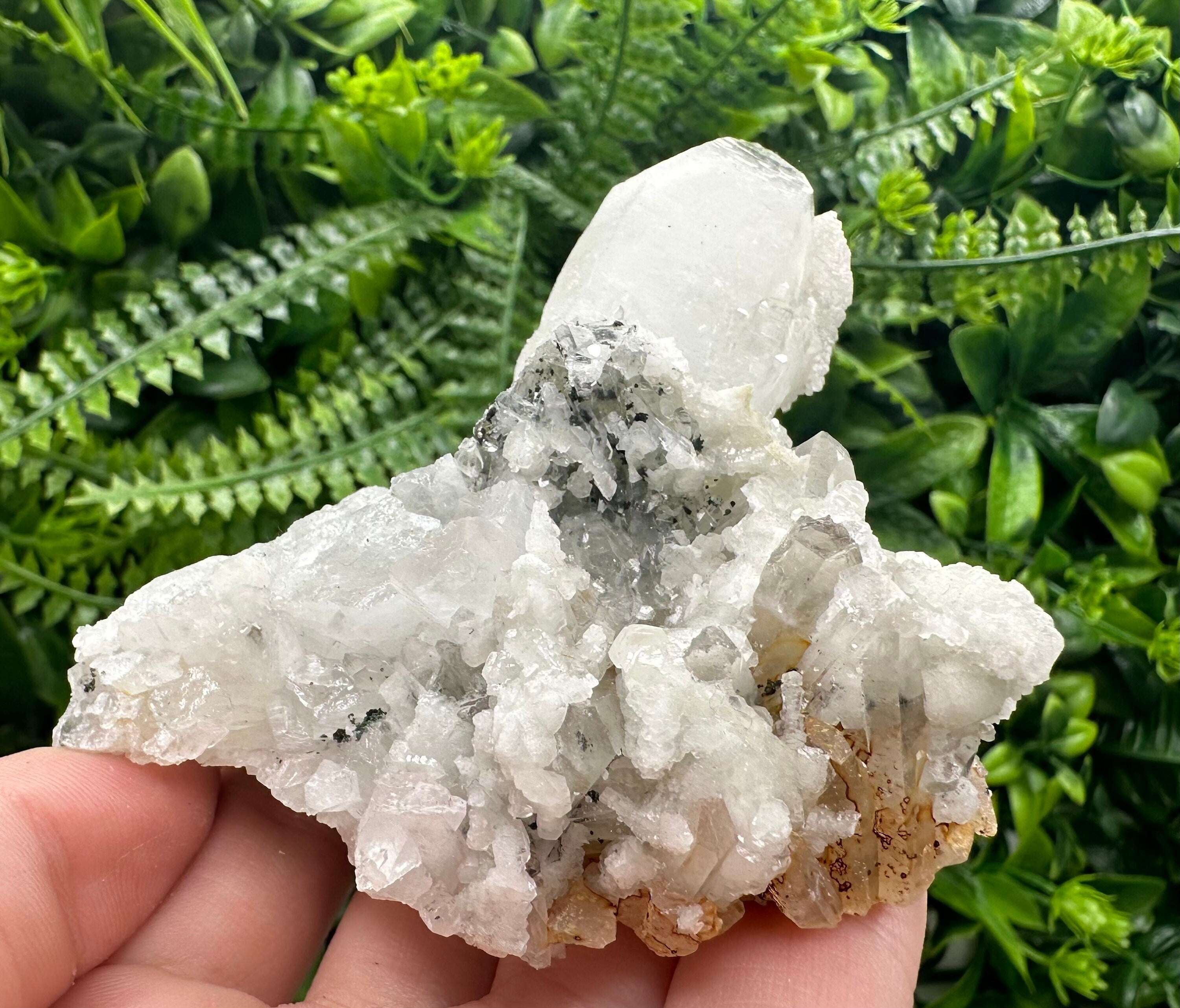 Quartz with Calcite Cluster, Borieva Mine Bulgaria, Home Decor Stone